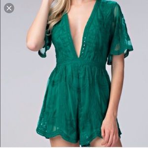 Honey Punch lace romper